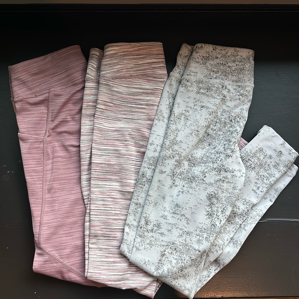 Lot of 3 Athleta Girl Leggings Size 8/10